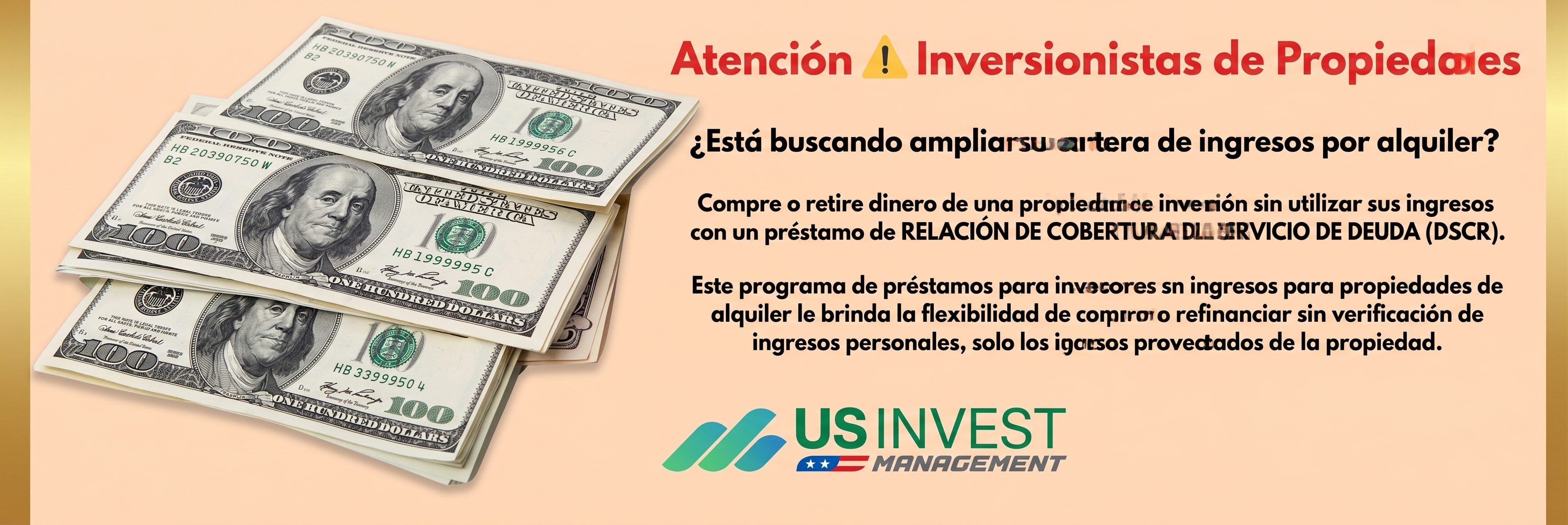 US Invest Management DSCR investor loan information